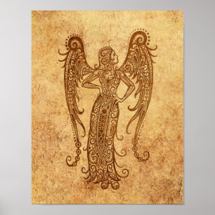 Póster Vintage Virgo Zodiac