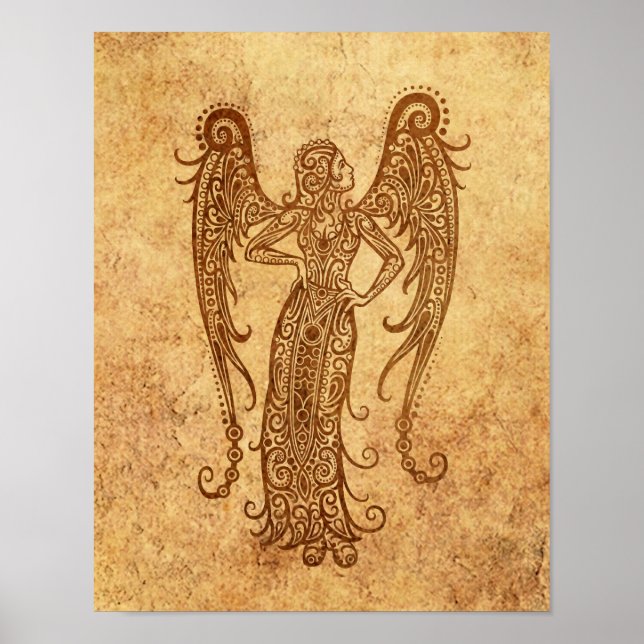 Póster Vintage Virgo Zodiac (Frente)