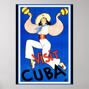 Póster Vintage - Visit Cuba