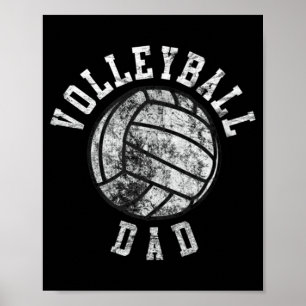 Póster Vintage Volleyball Dad