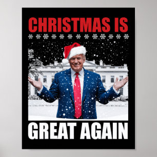 Póster Vintage vuelve a hacer grandes a los Navidades gra