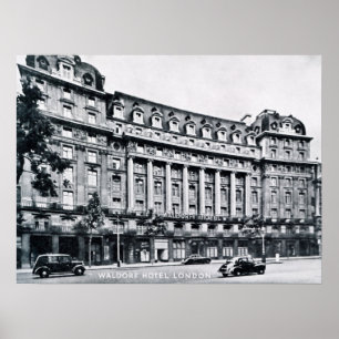 Póster Vintage Waldorf Hotel London