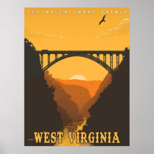 Póster Vintage West Virginia