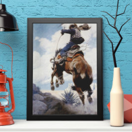 Póster Vintage Western Cowboys, balanceado por NC Wyeth