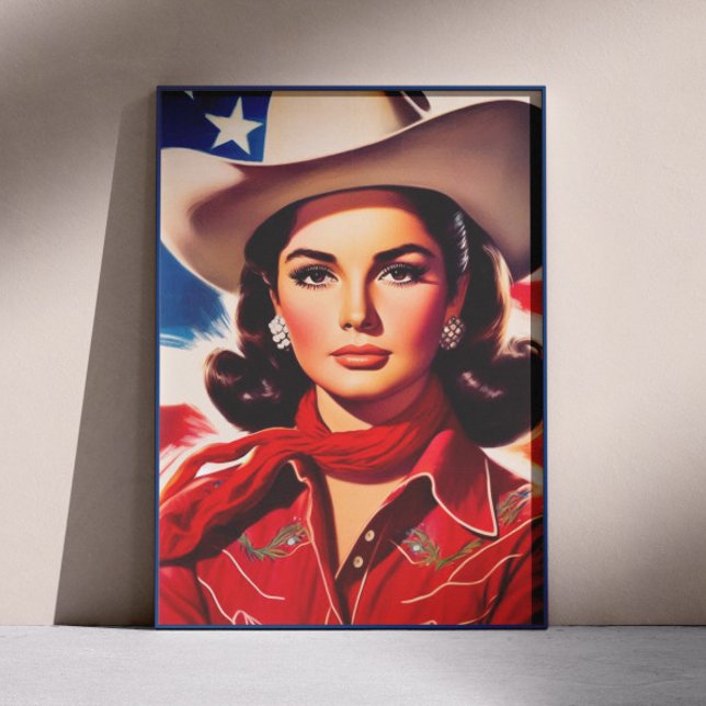 Póster Vintage Western Pin-up (Subido por el creador)