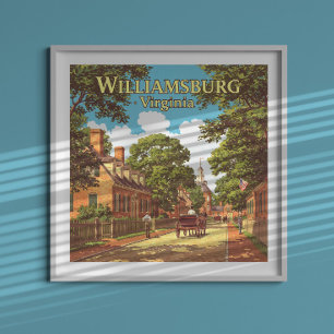 Póster Vintage Williamsburg Virginia
