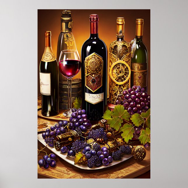 Póster Vintage Wine (Frente)