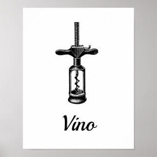 Póster Vintage Wine Corkbolt Vino Art Print