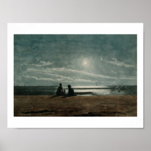 Póster Vintage Winslow Homer Moonlight