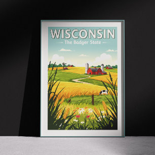 Póster Vintage Wisconsin