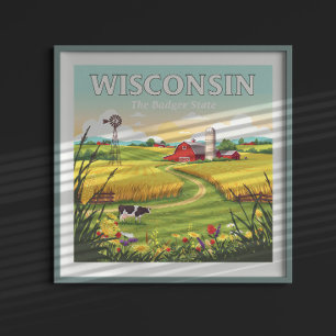 Póster Vintage Wisconsin