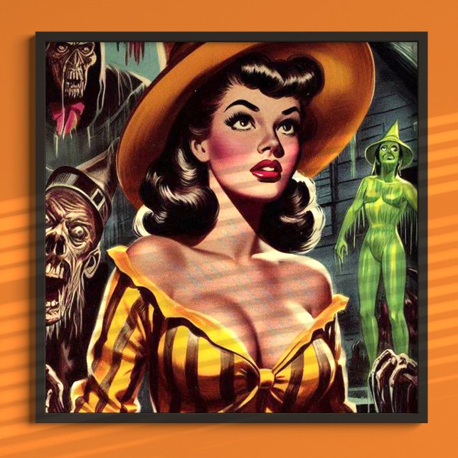 Póster Vintage Witch Pin-up (Subido por el creador)