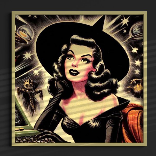 Póster Vintage Witch Pin Up (Subido por el creador)