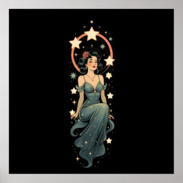 Póster Vintage Woman