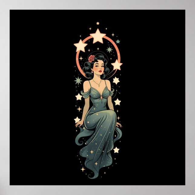 Póster Vintage Woman (Frente)