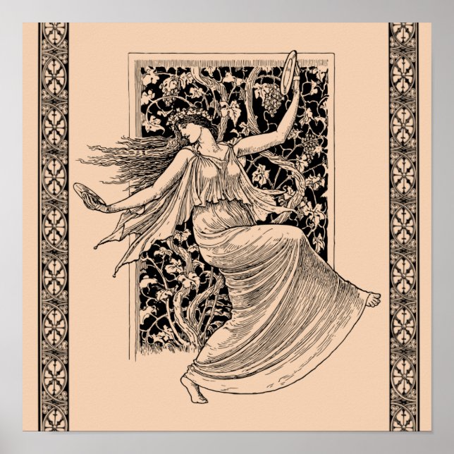 Póster Vintage Woman Dancing Poster (Frente)