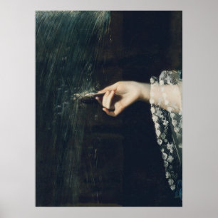 Póster Vintage Woman with Scallop Shell Art Print