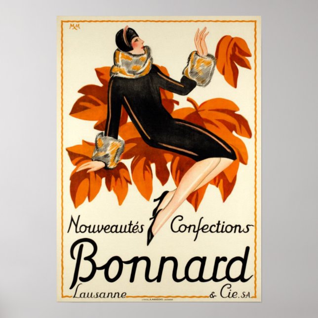 Póster Vintage Women Fashion Trends Art Deco Advertising (Frente)