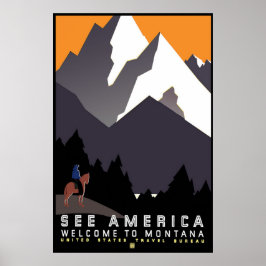 Póster "Vintage WPA Montana Poster"
