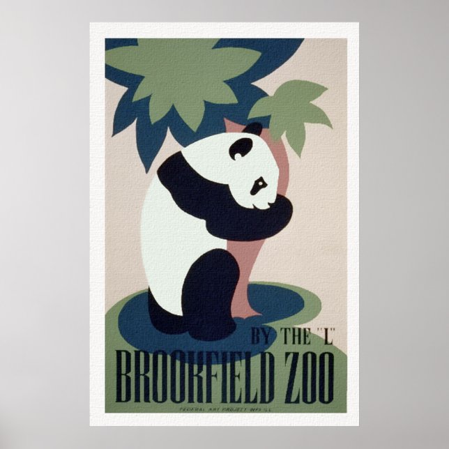 Póster Vintage WPA Poster Panda (Frente)
