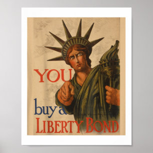 Póster Vintage Ww1 Propaganda Poster Liberty Bond Usa Wor