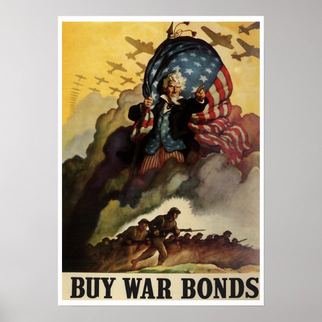Póster Vintage WW2 War Bonds Poster (Frente)