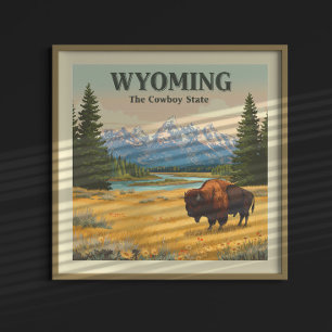 Póster Vintage Wyoming