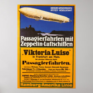 Póster Vintage Zeppelin Viktoria Luise