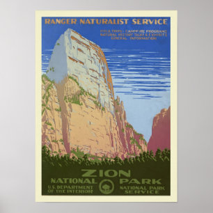 Póster Vintage Zion Park
