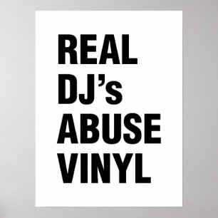 PÓSTER VINYL DE ABUSO DE DJ REAL