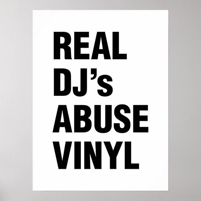 PÓSTER VINYL DE ABUSO DE DJ REAL (Frente)