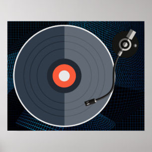 Póster Vinyl Record Poster