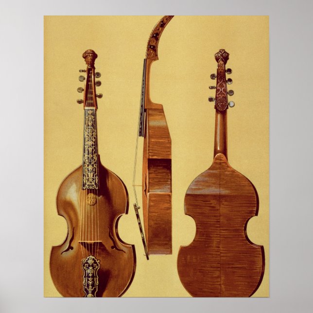 Póster Viola d'Amore, siglo XVIII, de 'Instrumento musica (Frente)