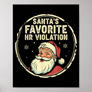 Póster Violación de Navidad de Recursos Humanos Retro Sar
