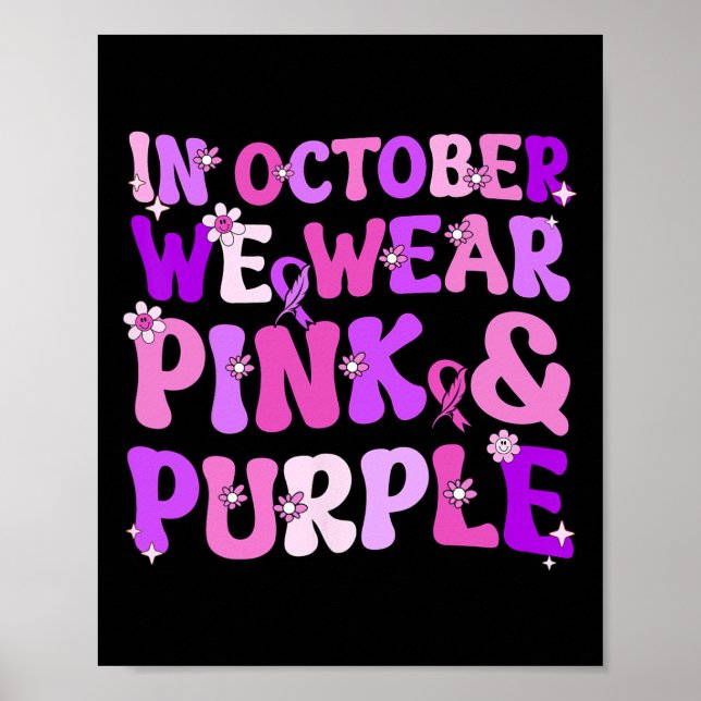 Póster Violencia Doméstica Y Concienciación Sobre El Cánc (Frente)