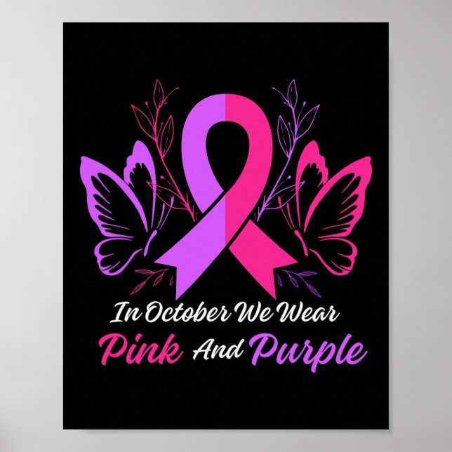 Póster Violencia Tee Conciencia sobre el Cáncer de Mama M (Frente)