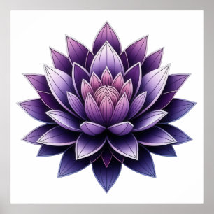 Póster Violet Lotus Serenity