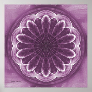 Póster Violet Petals Abstract Print