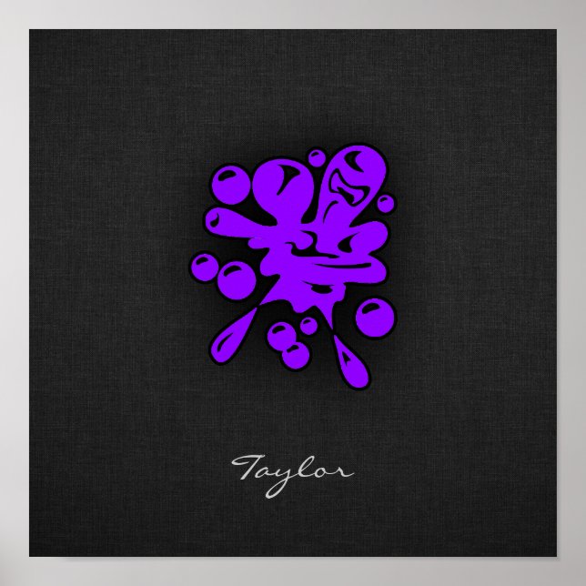 Póster Violet Purple Paintball (Frente)