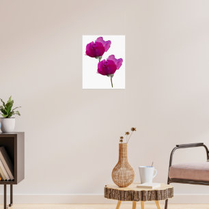 Póster Violet Purple Rosa Floral