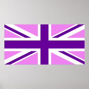 Póster Violet Purple Union Jack
