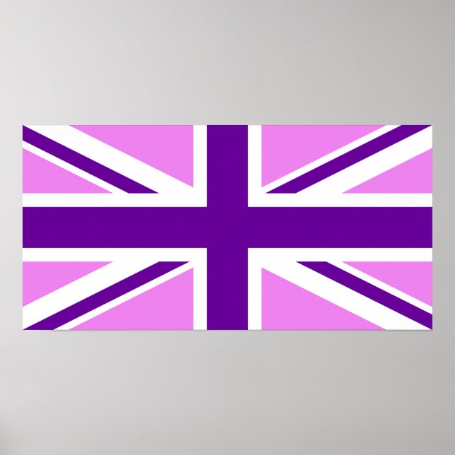 Póster Violet Purple Union Jack (Frente)