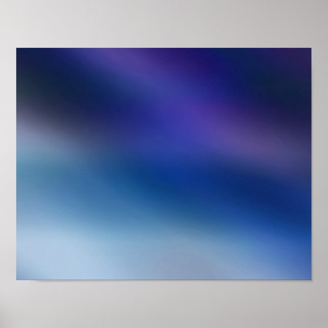 Póster Violet, Slate Blue & Gray Abstract Glow Poster (Frente)