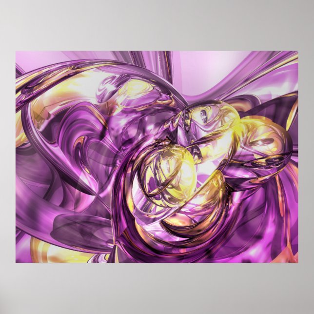 Póster Violet Summer Abstract Poster (Frente)