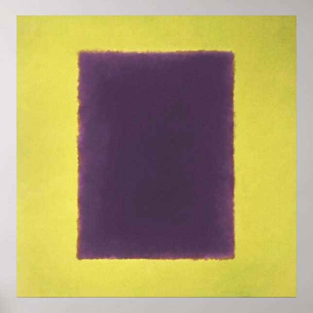 Póster violeta, amarilla sobre verde (Frente)