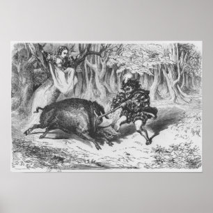 Póster Violette and Ourson