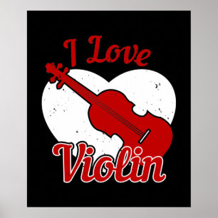 Póster Violín - Amo el violín
