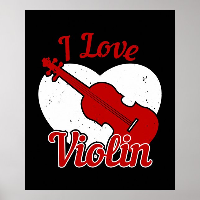 Póster Violín - Amo el violín (Frente)