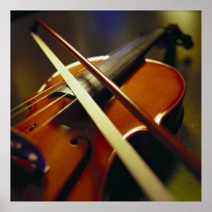 Póster Violin & Bow Close-Up 1