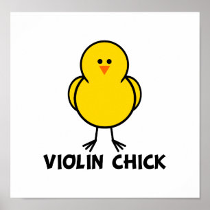 Póster Violin Chick